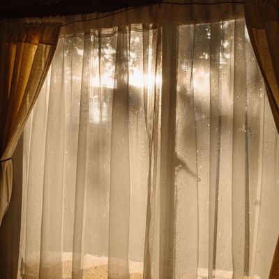 Soft morning light shining through a window onto workspace.